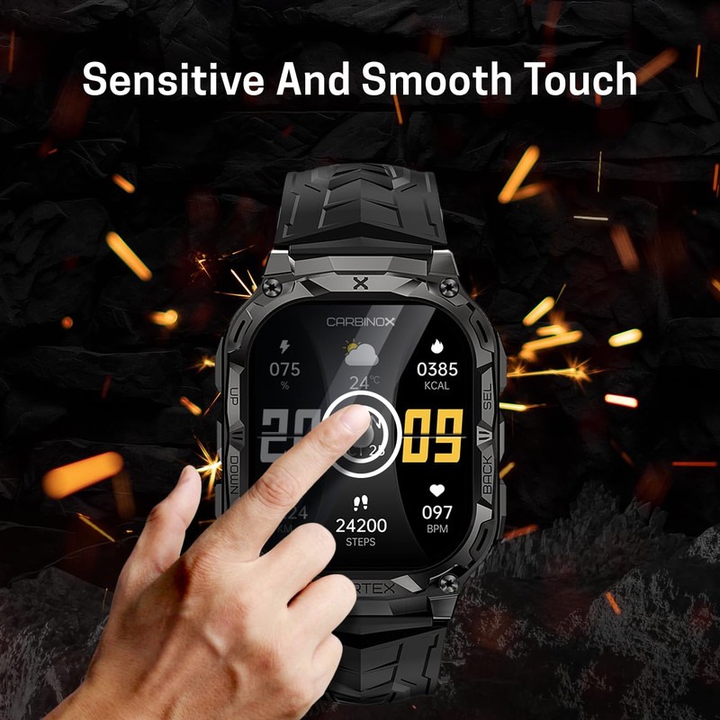 CARBINOX Tempered Glass Screen Protector Compatible for Vortex Smart Watch