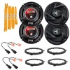 Power Acoustik Front-Rear 6.5" 400 Watt Speaker upgrade package for
