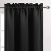 DWCN Black Blackout Valance Curtain for Kitchen Small Window -