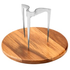 Lurch King 240506 Burger Skewer Stainless Steel with Plate Diameter 20 cm for Serving Burgers