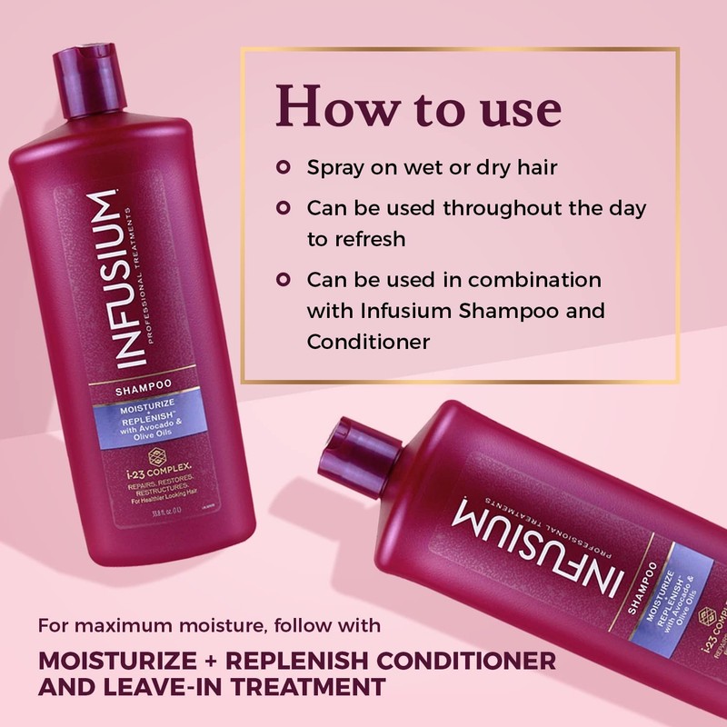 Infusium Moisturize And Replenish Shampoo - Infused With Avocado And