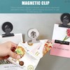 MIN CI 12 Pack Black Magnetic Clips, Strong Fridge Magnets,