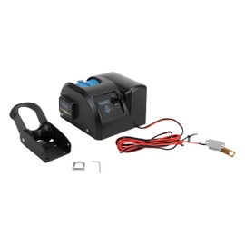 Camco TRAC Outdoors AnchorZone 20 Electric Anchor Winch | Features a High-Efficiency 12-Volt DC All-Steel Gear Motor, 100-Feet of Pre-Wound Braided Rope, and has a Max Capacity of 20lbs (69000)