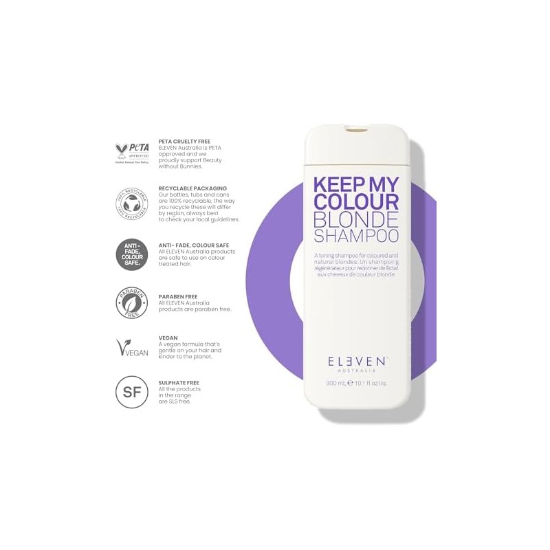 ELEVEN AUSTRALIA Keep My Colour Blonde Shampoo Perfect For Any