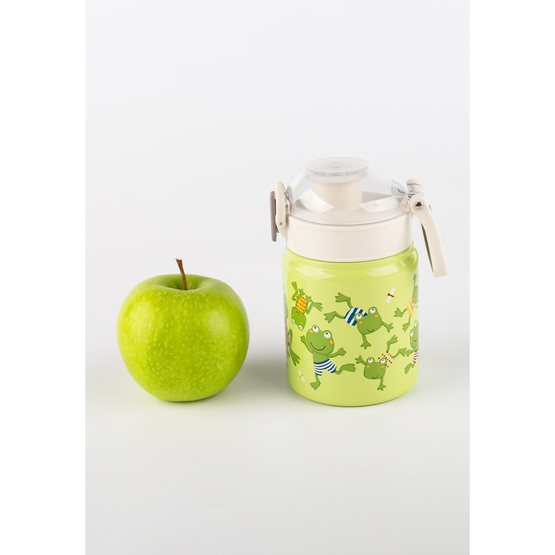 Stainless Steel Drinking Bottle 400 ml Children's Frog Design