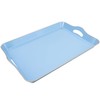 Spsyrine Light Blue Decorative Tray, Elegant Plastic Serving Tray with