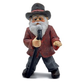 Marshall Home & Garden Singing Rockin' Gnome - Multicolor Resin Miniature Figurine for Fairy Garden, 4 x 1 Inch, MG473