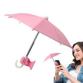 Cell Phone Umbrella Sun Shade | UV Protection Mini Shade - Small Wind-Proof Anti-Glare Phone Umbrella with Fist Suction Cup for Tablet Chair Car Bicycles Hiking Outdoor Travel