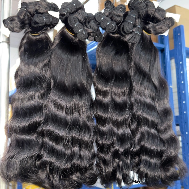 US Stock Burmese Curly Raw Hair Unprocessed Indian Curly Wavy