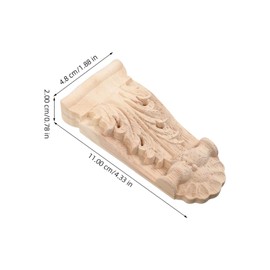 OSALADI Pack of 2 Carved Wooden Consoles, Decorative Wooden Corner Mouldings for Roman Columns, Corner Consoles, Wooden Corner Attachments for Home Decoration