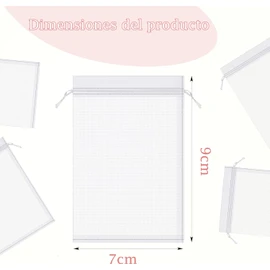 200 Piezas Bolsas de Organza, 7X9 CM Organza Bolsas de Regalo, Bolsas de Dulces para Boda, Fiesta, Cumpleaños, Navidad, Joyería, Caramelos, Auriculares, Recuerdos y Souvenirs