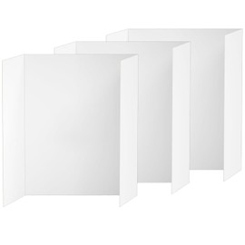 Takelablaze Small Trifold Poster Board 26"x17" Corrugated Project Boards for Science Fair School Projects Event Displays and Business Presentations Boards, 3Pack