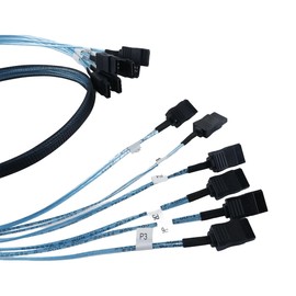 Fasizi 6Pcs1M SATA 3 III SAS Kabel High Speed 6Gbps für Server PC Nylon Geflochtene Datenübertragung Kabel