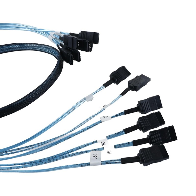 Fasizi 6Pcs1M SATA 3 III SAS Kabel High Speed 6Gbps