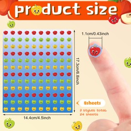 2880 Pcs Fall Stickers for Kids Including Fall Autumn Leaves Stickers Turkeys Shape Stickers Small Fruit Shape Stickers Fall Stickers Classroom Stickers for Teacher Toddler School Reward Room Decor