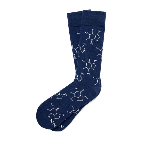 Calcetines de vestir para hombre con molécula de cafeína, café,