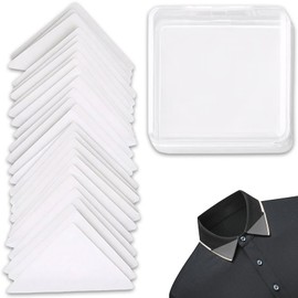 Nadiaen Collar Stiffeners 150 PCS, Shirt Collar Stiffeners Collar Stays, Thickened PVC Collar Edge Anti-Warping Shaper for Men's and Women's Shirts Polo Anti-Curling with Convenient Box