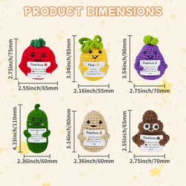 HHXUUAN Emotional Support Crochet Gifts, Positive Knitted Doll