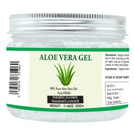 Raslok Aloe Vera Gel 100% Pure Natural Aloe Gel For Face Skin & Hair Care (11.46 oz - 325gm)