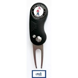 Pinehurst GOLF SWITCHBLADE DIVOT REPAIR TOOL w Ballmark 2024 US OPEN Pinehurst No. 2 BlkBk