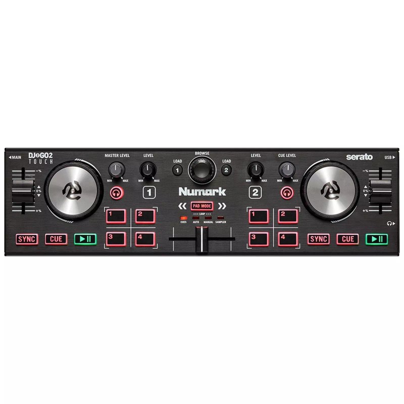 Numark DJ2GO2 Touch Pocket 2-Channel DJ Controller w EVA Travel