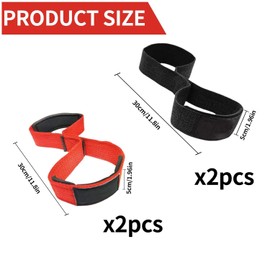 Set of 4 Fitness Bracelets, Non-Slip Fitness Weightlifting Straps, Figure 8 Exercise Straps, Figure 8 Shoulder Straps, Fitness Booster Straps