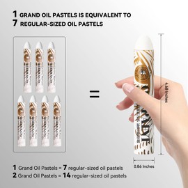 Paul Rubens 2 Grand White Oil Pastels, Artist Soft Oil Pastels Vibrant and Creamy, Pastels Art Supplies for Artists, Beginners, Students, Kids Art Painting Drawing