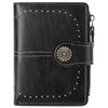 LEEXTON Small Women Wallet Leather RFID Blocking Card Holder Bifold