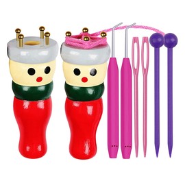 2 Pack French Knitting Doll French Knitting Dolly Set French Knitting Doll Knitting Dolly Set Beginners Knitting Kit for Beginners to Learn to Make Favorite Items Like Headbands Cushions Hats Socks