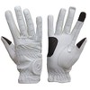 eGlove EQUEST GRIP PRO Leather Touchscreen Horse Riding Gloves (White,