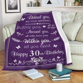 MOTNSA 30th Birthday Gifts for Women Men 30 Year Old Birthday Gifts 30 Year Blanket Gifts 30th Funny Gift Idea 30th Birthday Gift Ideas Gifts for 30 Year Old Female Male Women Men (30th, 50"x60")