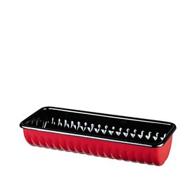 Riess, Classic 0637-020 Venison Tin, Red, 30 x 10 cm, Height 6.7 cm, Capacity 1.1 Litres, Enamel, Red/Black