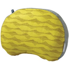 Therm-a-Rest Air Head Inflatable Camping and Travel Pillow, Yellow Mountains, Regular