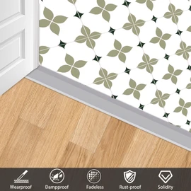 Lunghaa Aluminum Floor Transition Strip, Threshold Reducer for Doorway Ramp Tiles Laminate Planks, Bridge The Height Gap Between 0.3-1.6 inches (4.2 ft x 3.9 in, Matte Silver)