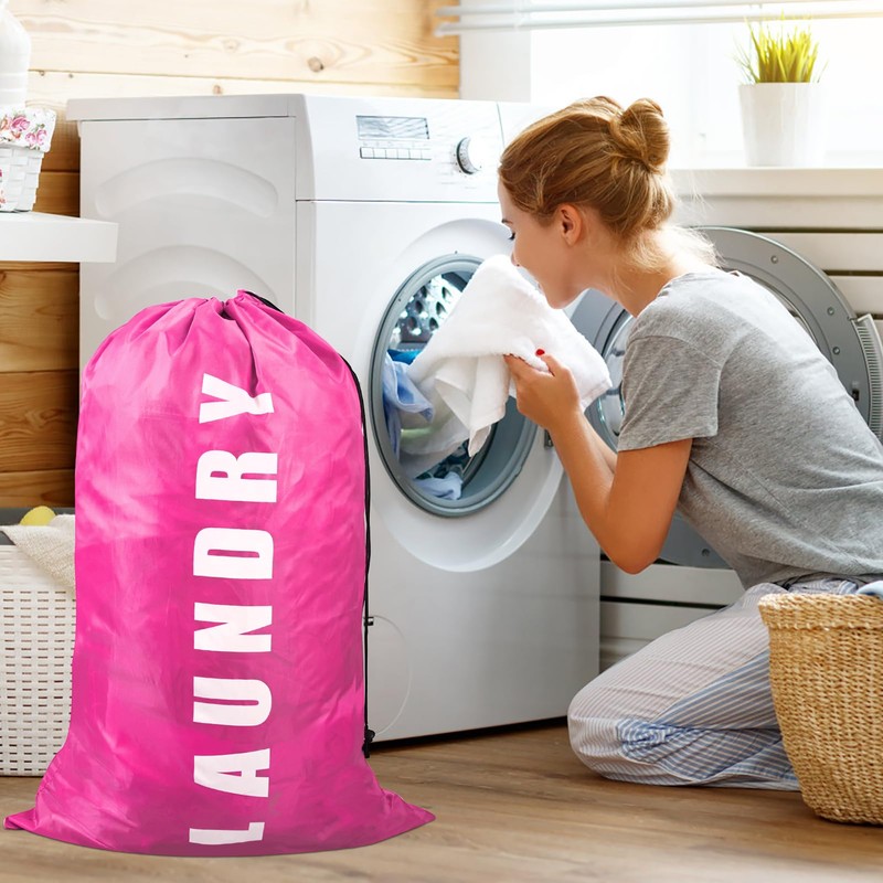 2 Pack Upgrade Extra Large Travel Laundry Bag with Drawstring,