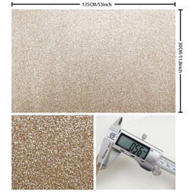 Champagne 11.8x 53 Inch (30 x 135 cm) Sparkly Superfine Glitter Leather Rolls Shiny Faux Fabric Canvas Perfect for Craft DIY Handmade Projects Patchwork Bow Earring Craft Key Chain