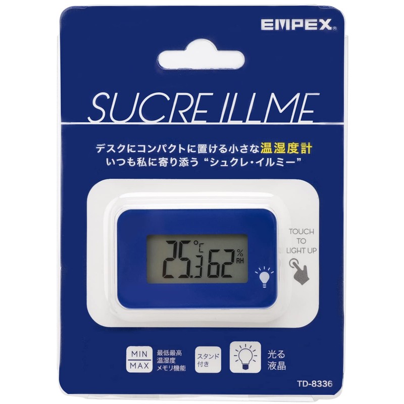 EMPEX Shukure Irmi Thermometer/Hygrometer, 1.3 x 2.0 x 0.6 inches