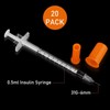 ZLLOO 20 Pack 0.5ml/cc Multiple Uses Measuring Tools with 31G(6mm),