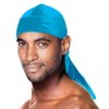 Velvet Long Tail Durag for 360 Waves Soft Stretchable Coconut