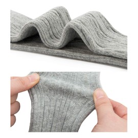 Century Star Medias de bebé para niñas de algodón suave para niños pequeños calcetines de punto sólido calcetines cálidos pantalones de recién nacido, 3-blanco negro rosa, 1-2 Años