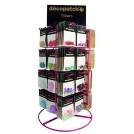 Décopatch - Ref BJ024O - Trésors Plastic Embellishments - 10mm Decorative Heart-Shaped Gems - Ideal for Decorating Décopatched Items - Assorted Bright Colours, Pack of 24