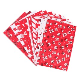 Hohopeti 12pcs Christmas Faux Leather Sheets DIY Material for Crafting Lightweight Durable Leather Festive Patterns for Earrings Wallets and Holiday Decorations