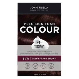 John Frieda Precision Foam Colour, Deep Cherry Brown 3VR, Full-coverage Hair Color Kit, Anti-Fade Gray Coverage, Deep Color Saturation Hair Dye, 1 Application