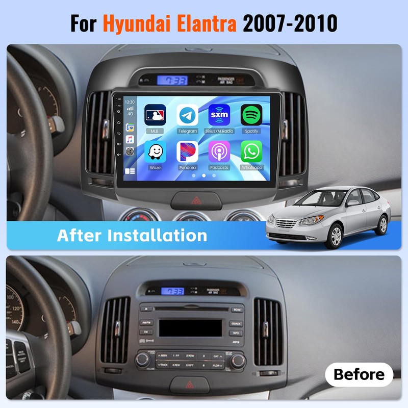 Realdio Android Car Stereo for Hyundai Elantra 2007 2008 2009