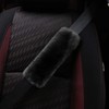 ROYAGO 2pc Soft Genuine Sheepskin Wool Auto Seat Belt Cover