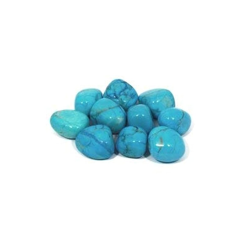 Turquoise Howlite Tumble Stone (20-25mm) - Single Stone