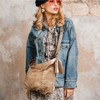 Julia Buxton Whip Stitch Vegan Leather Hobo Bag