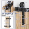 AONAYIOA 144"/12FT Sliding Barn Door Hardware Kit for Double Doors,