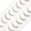 Obeyalash Brown Artificial Eyelashes, Natural Look, False Eyelashes, Wispy, 10