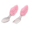 ABOOFAN 1Set Training Spoon and Fork Set Tableware for Handle